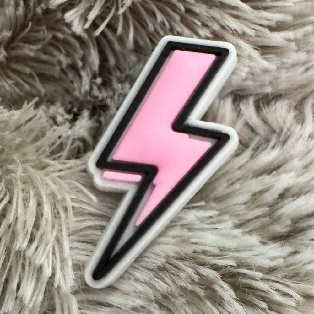 Pink Lightning Bolt CROCS Jibbitz Shoe Charm 5/$20